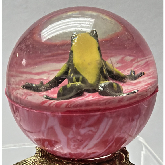 Vintage Pink Rubber Bouncy Ball Frog Inside Vending Machine Novelty Toy - Picture 5 of 14